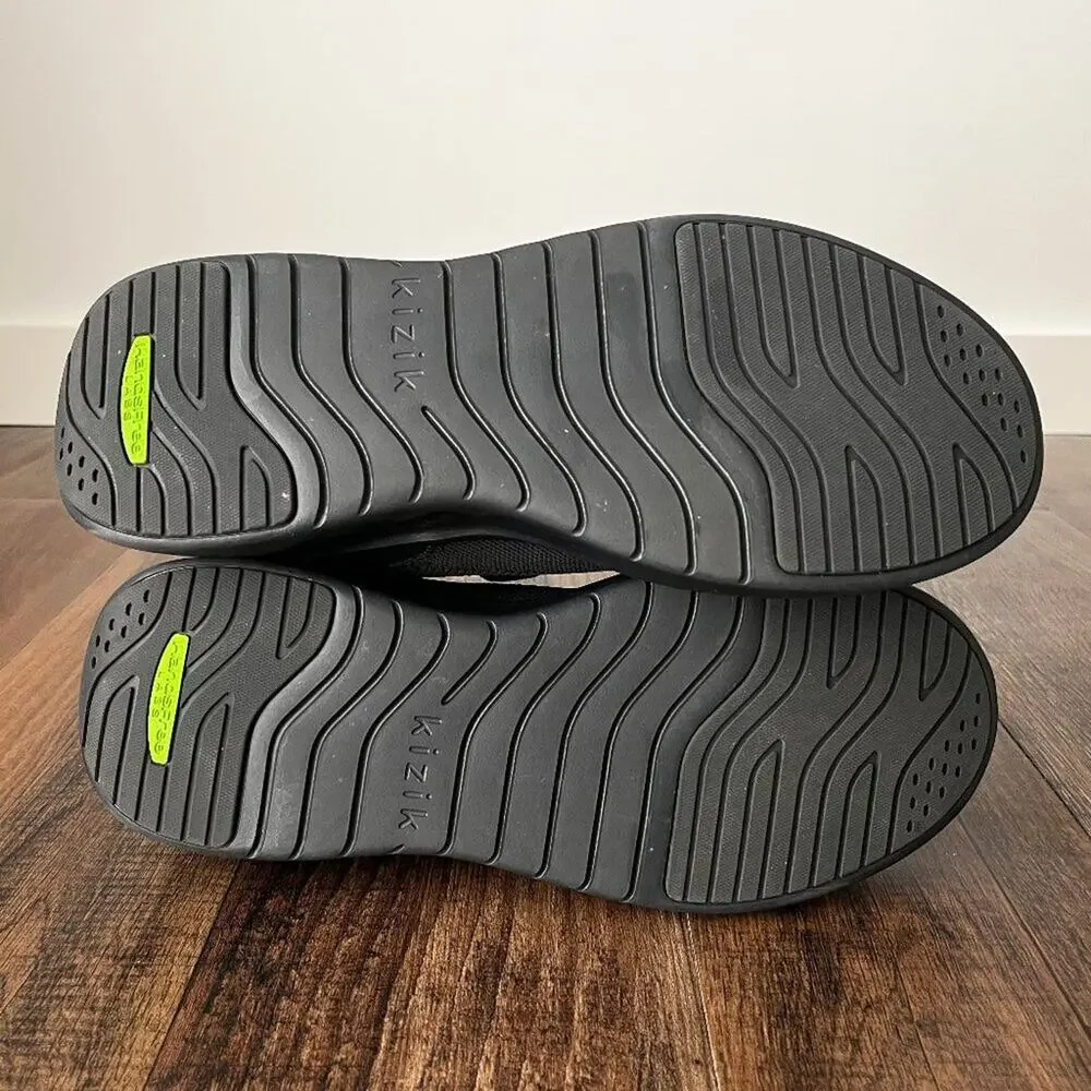 Kizik Athens Sneaker Hands Free Shoe Lightweight Comfort Mens Size 11 All Black